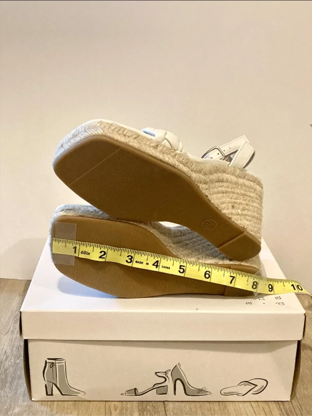 A New Day | Women's Joyce Wedge Heels | White Tweed | Size 6.5 | LNWT LNIB EUC